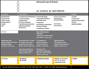 vai al sito web della scuola di Dottorato dello IUAV